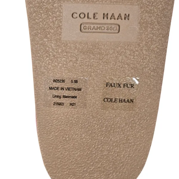 Cole Haan Mc Ada Mule Slippers‎ Hot Pink Suede Faux Fur Lined Size 5.5B - Image 11