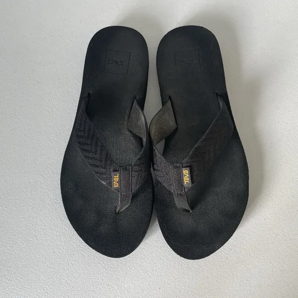 Teva Mush II Flip-Flop Sandals Shoes Black Supportive Comfort Women's Size 7 - Image 7