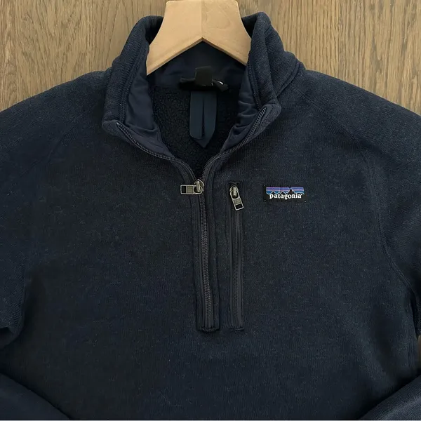 Patagonia Women's Quarter Zip Pullover Better Sweater in New Navy Blue Medium - Image 6