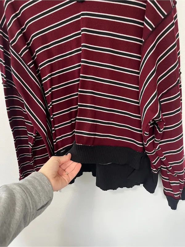 Three Bird Nest Striped Long Sleeve Top- Size XL - Image 6