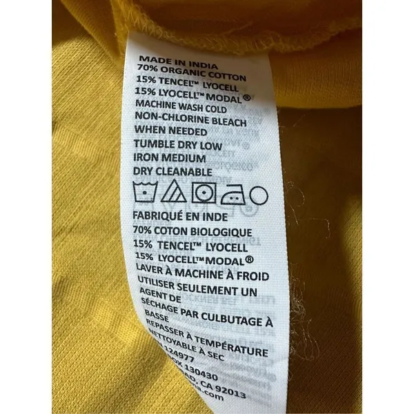 Prana‎ women’s yellow textured sleeveless blouse sz M - Image 7