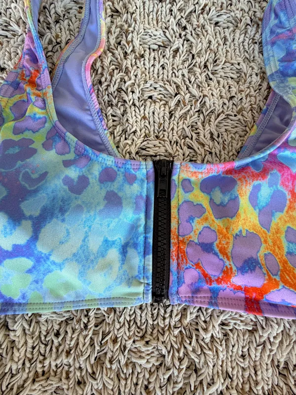Forever 21 | Blue Rainbow Cheetah Print Bikini Set | L - Image 2