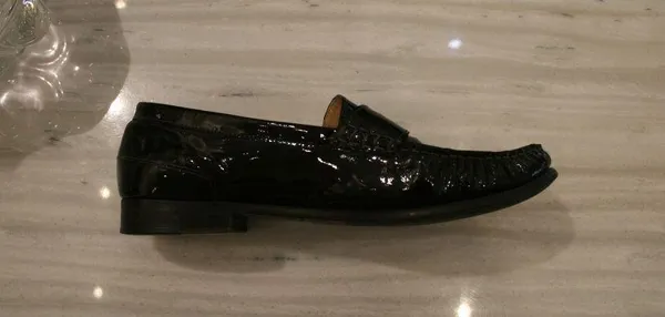 Cole Haan Patent Black Leather Penny Loafers - Image 2