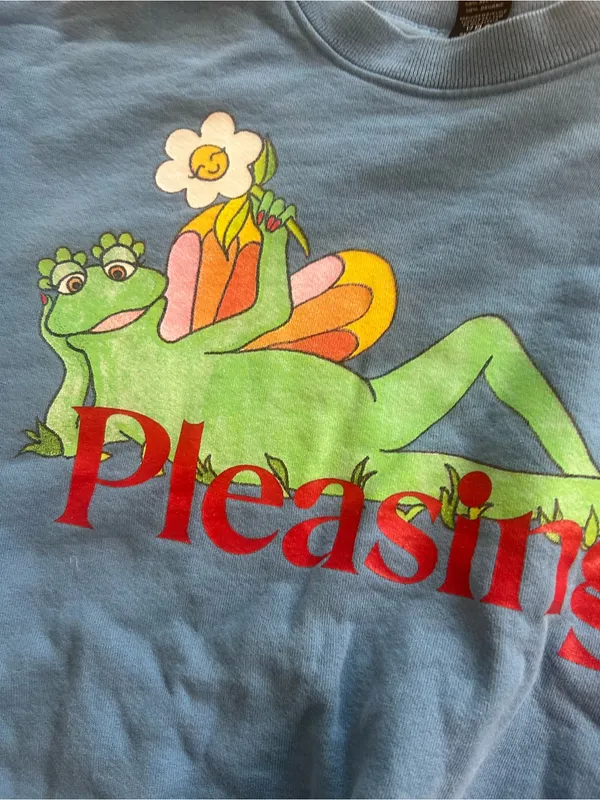 Pleasing by Harry Styles Shroom Bloom Crewneck Medium blue cotton - Image 3