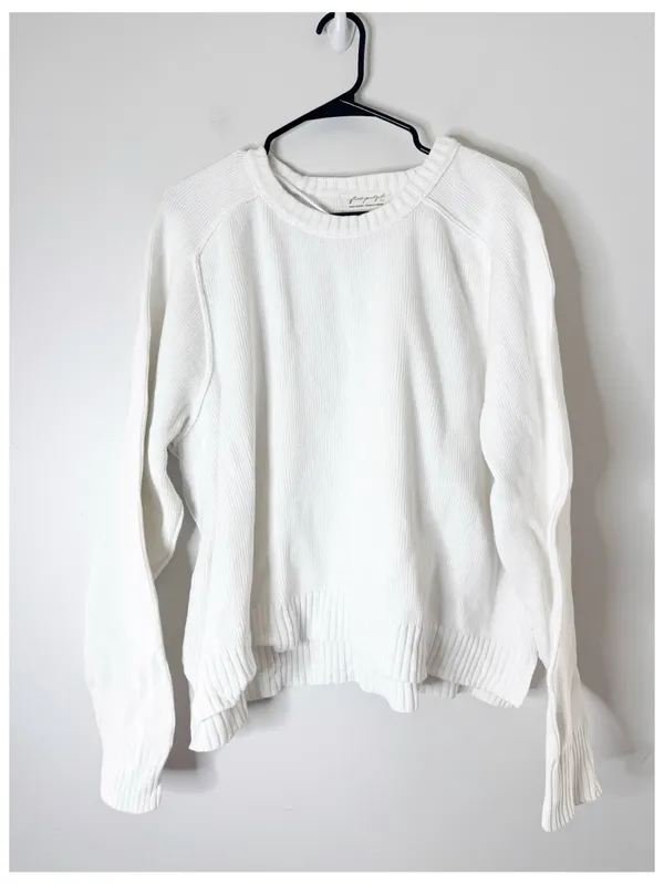 Free People Spring Street Pullover in Optic White large - Image 4