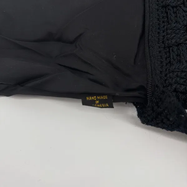 The Sak Black Crochet Hobo Bag Shoulder Bag Handbag‎ Casual Purse 10x9 - Image 6