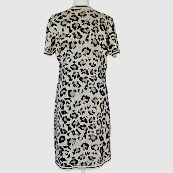 Heartloom‎ Vivette Leopard Print Knit Dress Sz L - Image 10