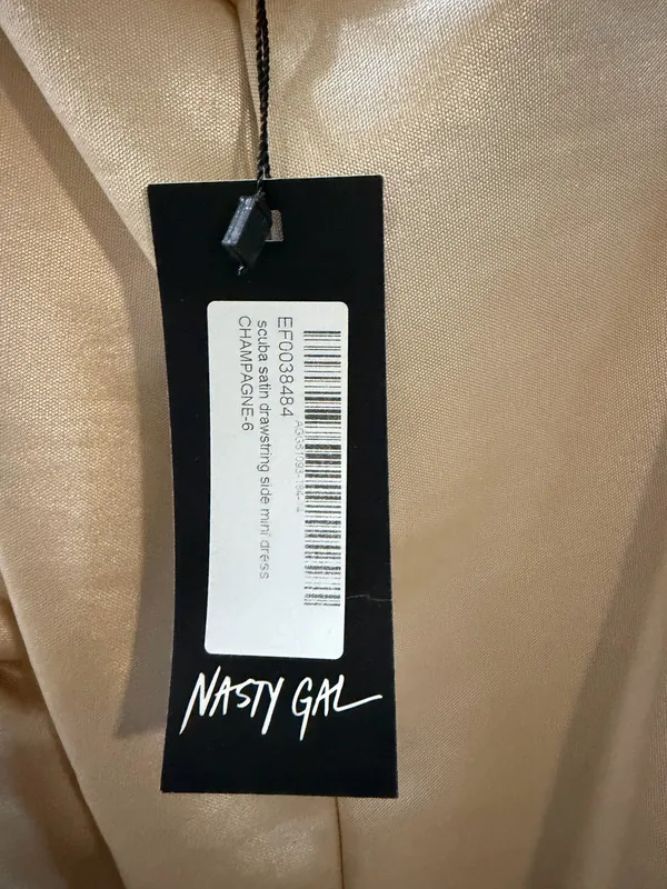 Champagne Nasty Gal Mini Dress - Image 4