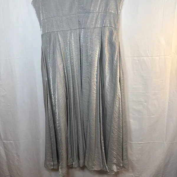 Midnight Velvet Silver Sleeveless MIDI Dress Preowned Size 12 - Image 13