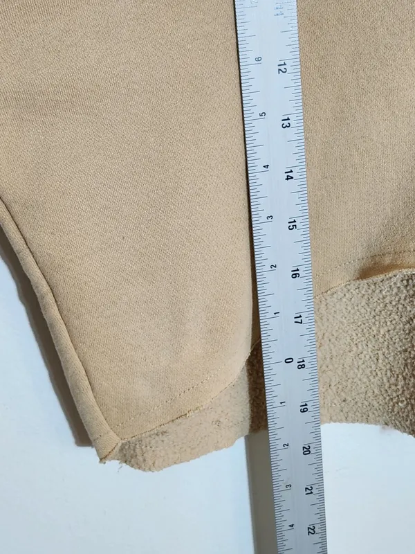 Urban Outfitters Cream Oversized Cropped Hoodie Sweatshirt Size Small - Image 8