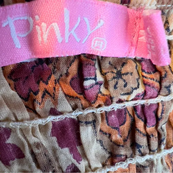 Pinky Size Medium Smocked Front Wear Around Shoulders Shirt Shining Sequins - Image 8