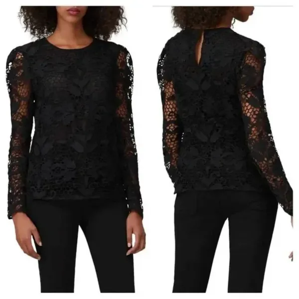 STEVIE‎ MAY Pleasant Surprise Crochet Top Sz Small - Image 2