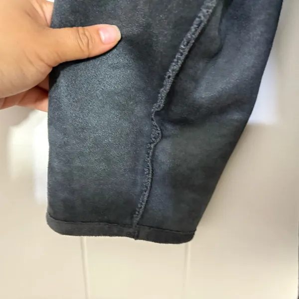 Banana Republic Reversible Vegan Suede Sherpa Jacket Gray Size XS NEW - Image 4