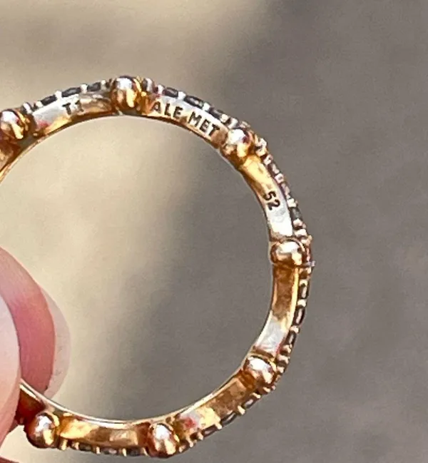 Pandora 14k Rose Gold Plated Clear Sparkling Crown Ring - Image 2