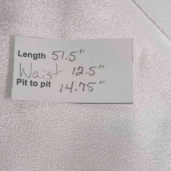 Lulus White Satin Wedding Dress with Pearl Straps NWT Size XS - Image 13
