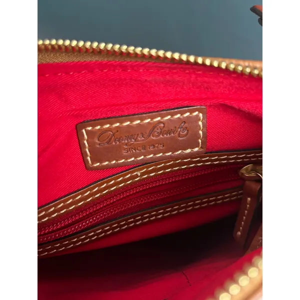 Dooney & Bourke Pebble Grain Crossbody R264CA Caramel Leather - Image 7