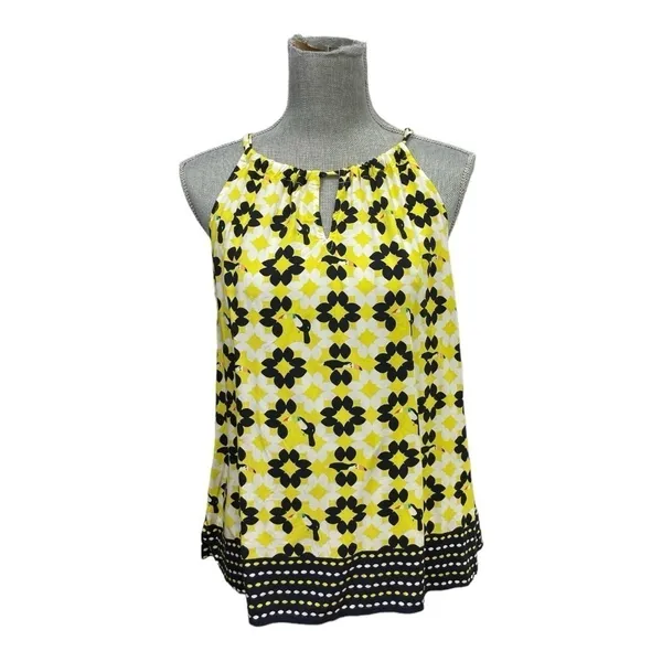 Crown & Ivy Yellow and Black Top with Tropical Tucan Bird Size L - Image 2