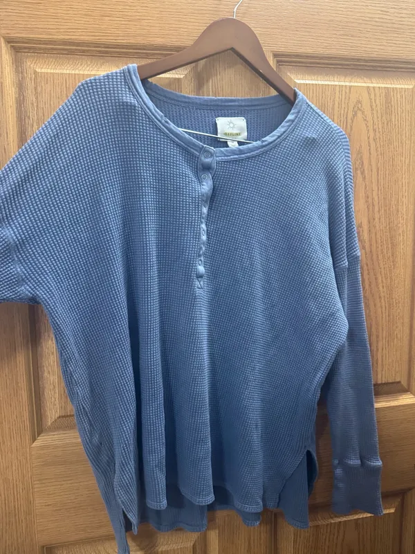 Aerie Henley Long Sleeve Waffle OFFLINE - Image 2