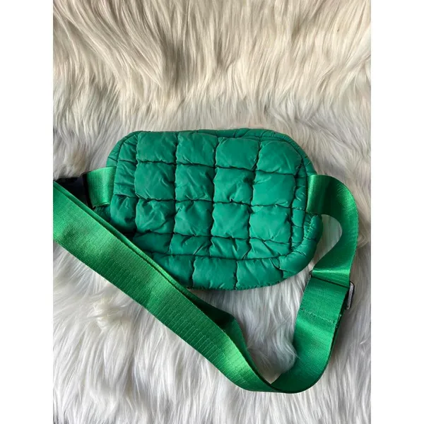 Stylish Green Quilted Belt Bag/Waist Bag - Image 5