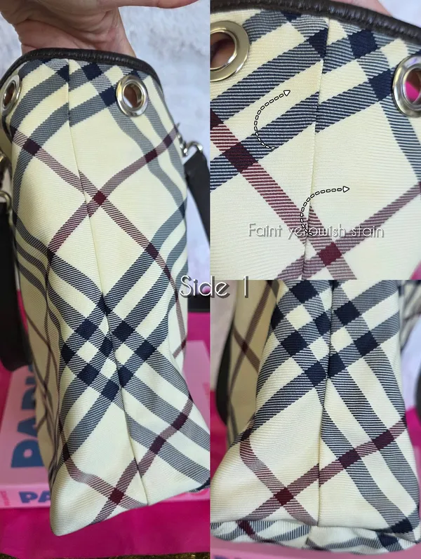 Burberry Blue Label Novacheck Vintage Canvas Tote Bag - Image 9