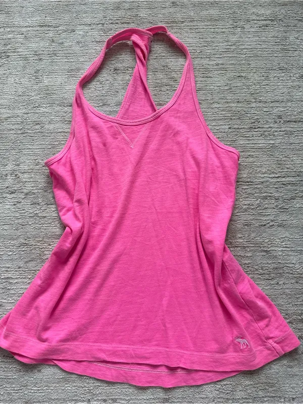 Abercrombie & Fitch Pink Scoop Neck Tank (Size Small) - Image 3