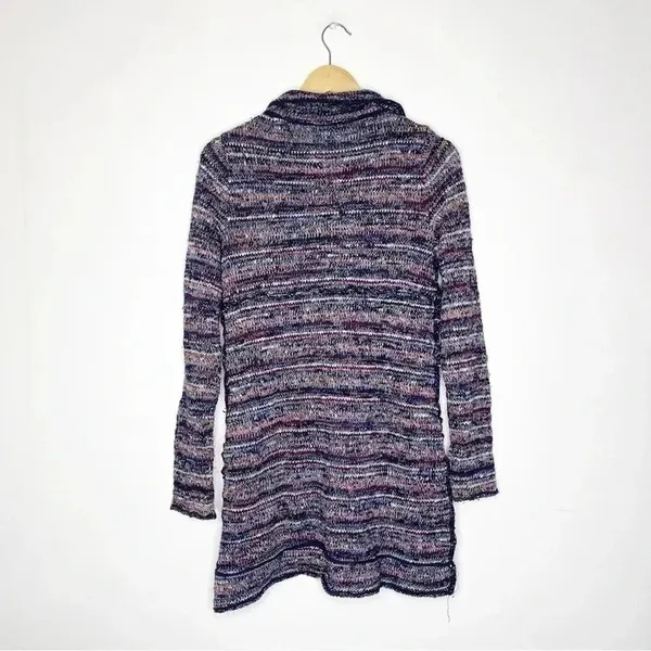 Free People Purple Tweed Cardigan Sweater Size Small - Image 6