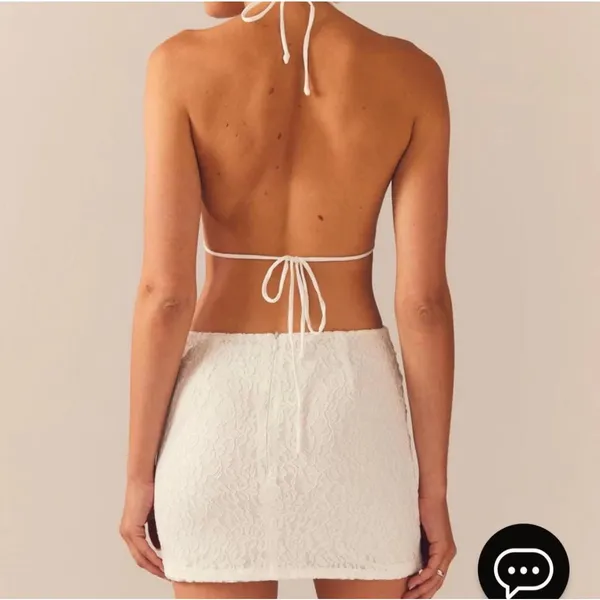 Peppermayo Not for the Faint of Heart White Lace Mini Dress Size 2 - Image 2