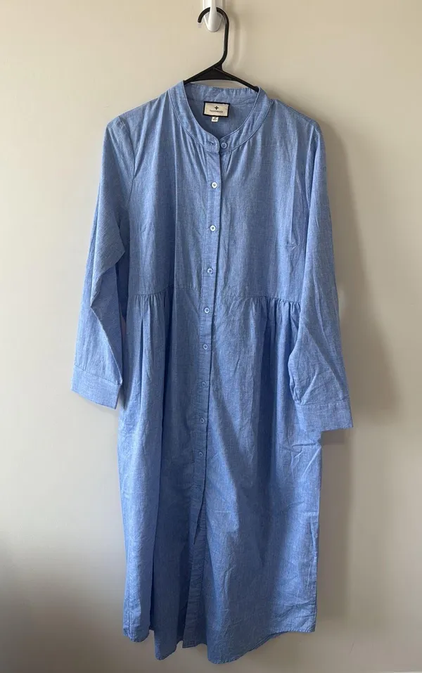 Tuckernuck Sky Blue Shirt Dress M - Image 8