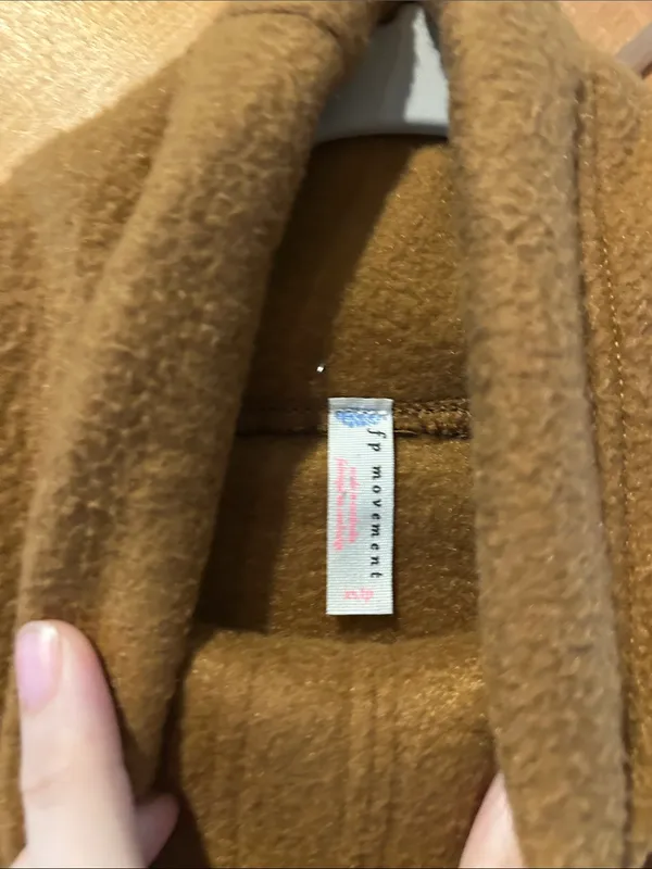 Free People Movement Westlake Funnel Neck Crop Fleece Sweatshirt in copper - Image 4