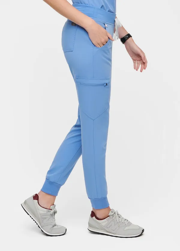 FIGS Zamora Jogger Scrub Pants Ceil Blue - Image 3