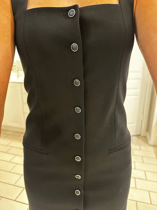 Rag & Bone button-front black minidress - Image 4