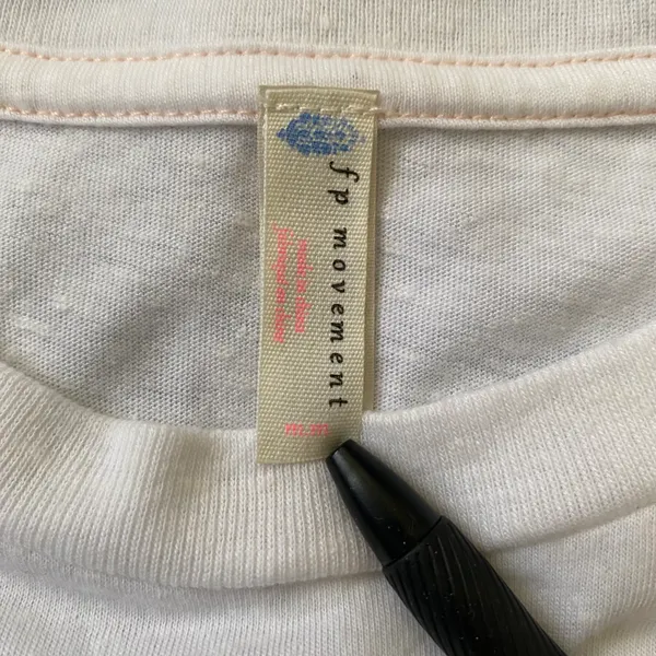 Free People Movement crop top women XS sleeveless twist front activewear white - Image 6