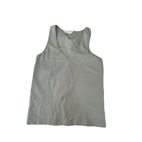 Athleta Aurora Ribbed Tank Top Womens size small coast Gray V-Neck Camisole Yoga - Image 10