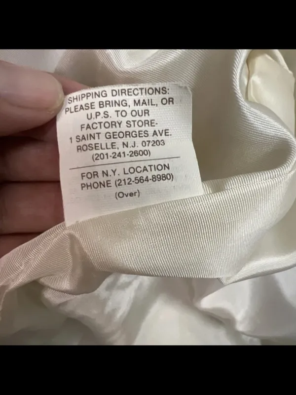 Vintage Giovinezza Moda By Rocco New York Leather Coat Off-White. Size M Glam - Image 8