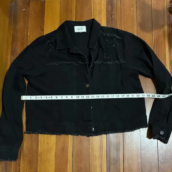 Day Trip Black Denim Jacket - Image 2
