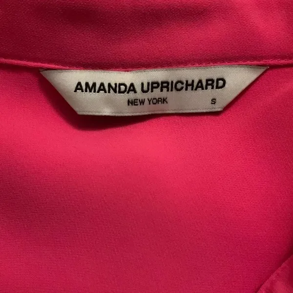 Amanda Uprichard Edith Mini Dress Hot Pink - Image 10