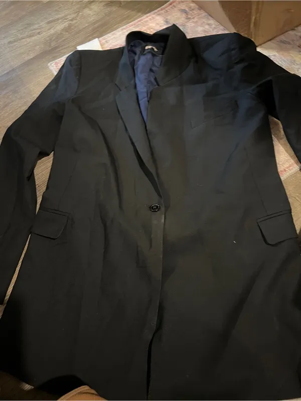 Reformation Classic Black Single-Button Women's Blazer Coat - Image 8