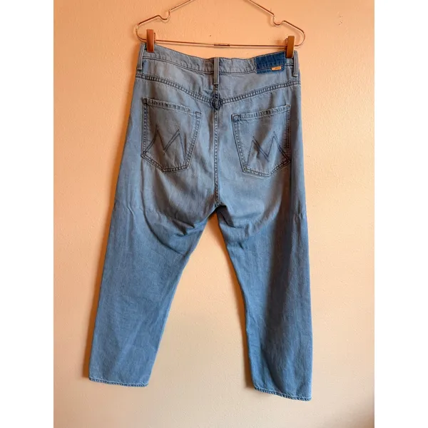 MOTHER Jeans Women 28 Light Blue The Ditcher Crop High‎ Rise Straight Leg Denim - Image 7