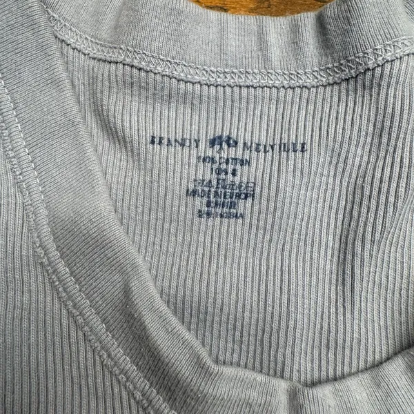 Brandy Melville‎ Light Blue Ribbed Tank Top Cropped - Image 3