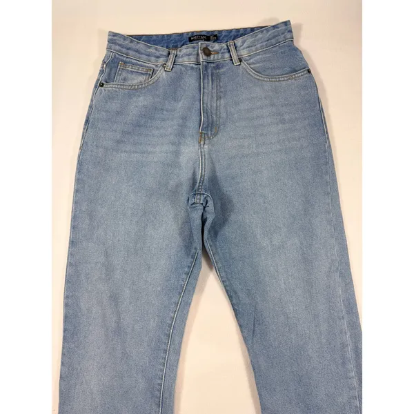 Nasty Gal Jeans Women 8 Blue Straight Leg Organic Cotton Denim High Rise - Image 14