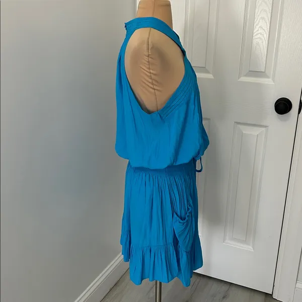 Ramy Brook Ziggy Halter Dress in Lagoon - Image 5