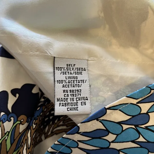 TIBI NEW YORK Colorful silk Tunic‎ blouse under the sea Tropical Resort size 6? - Image 7