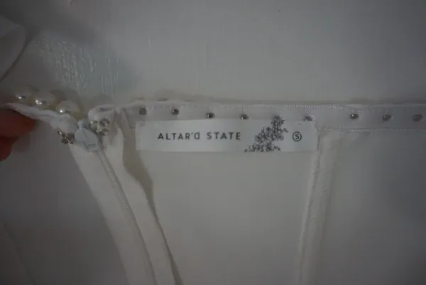 Altar'd State White Strapless Mini Dress - Image 4