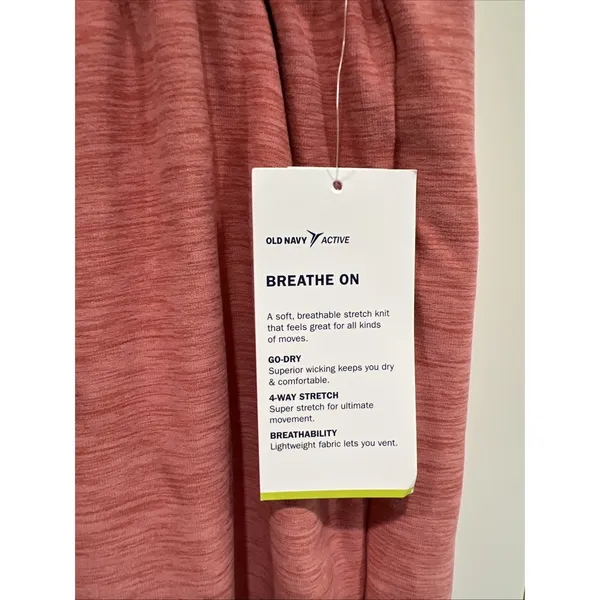 Old Navy Active Go Dry Pull On Pants Coral Wide Leg Relaxed Travel Athleisure - Image 3