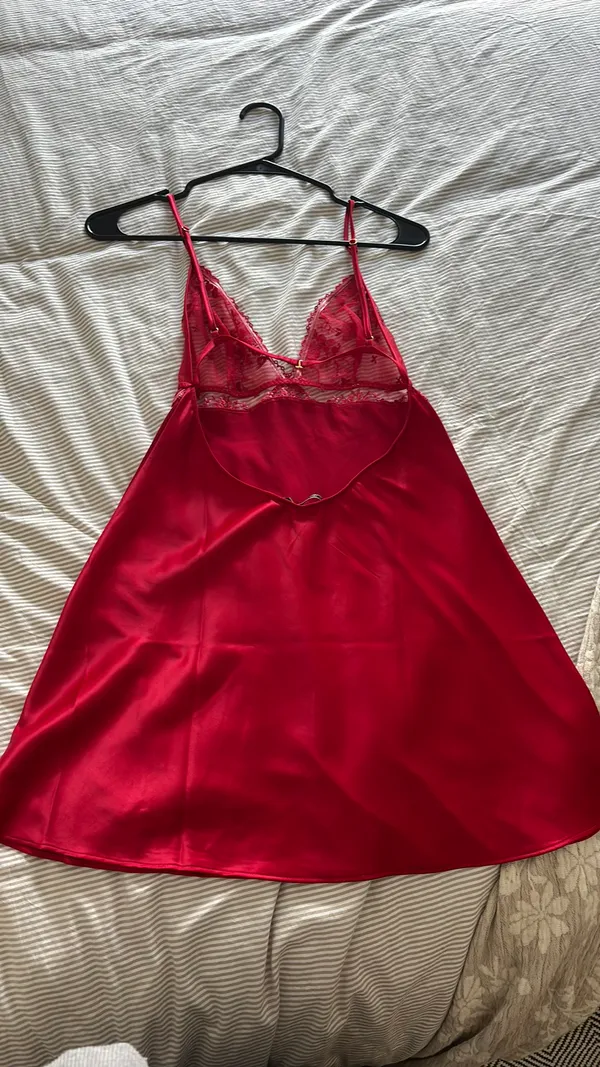 Red mini Victoria secret satin dress - Image 2