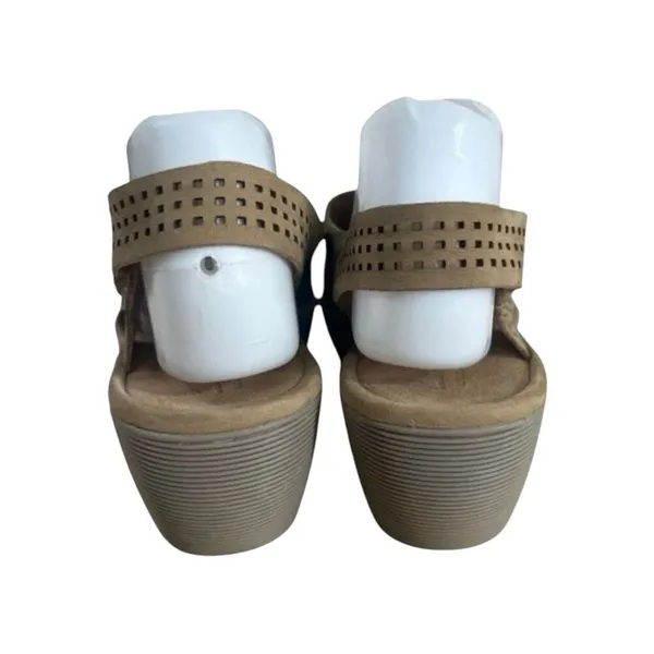 Clarks Artisan Clarene Award Women Brown Perforated Wedge Sandals 9M Summer - Image 8