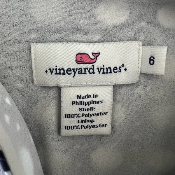 Vineyard Vines women sleeveless geometric print dress V neck 6 - Image 3