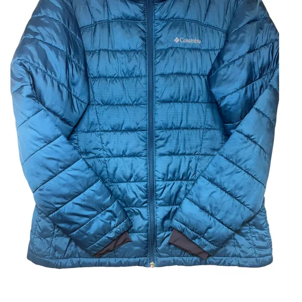Columbia Thermal Coil Puffer Jacket Large‎ Blue Quilted Full Zip Lightweight L - Image 4