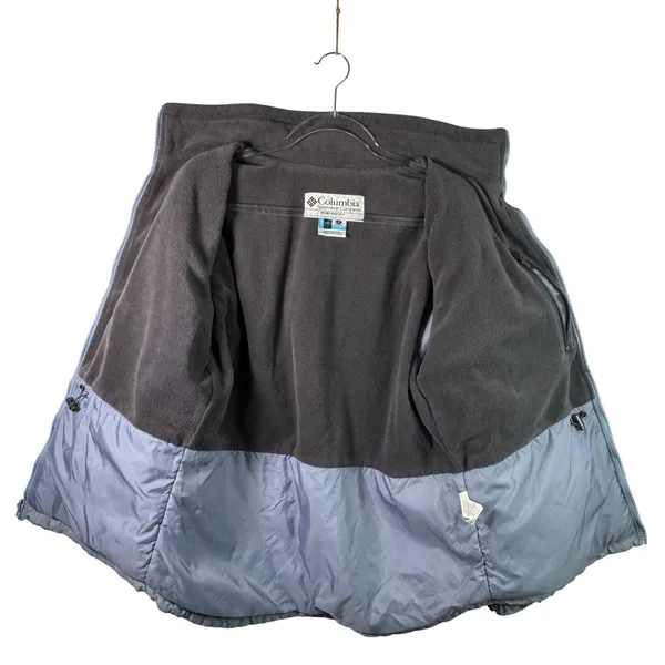 Vtg Columbia Interchange Jacket Nylon Fleece Blue‎ Grey Womens M Hiking Gorpcore - Image 8