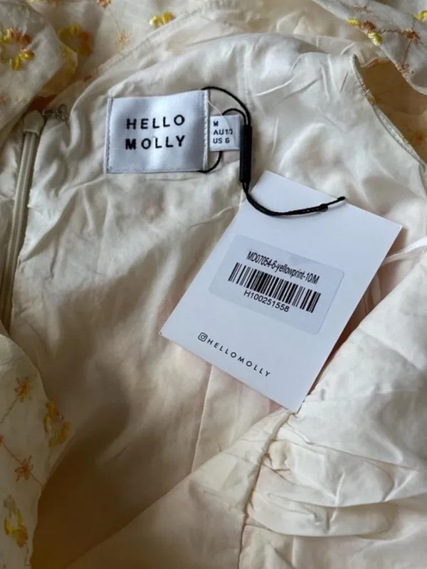 Hello Molly Golden Serenity Mini Dress Yellow - Image 9